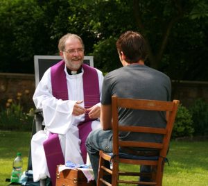 confession, conversation, priest